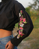Tashii Hand-Embroidered Crop Top – hand-embroidered 100% cotton – RASRA MAI