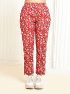 Aesica Handprinted Women's Cotton Pant-1