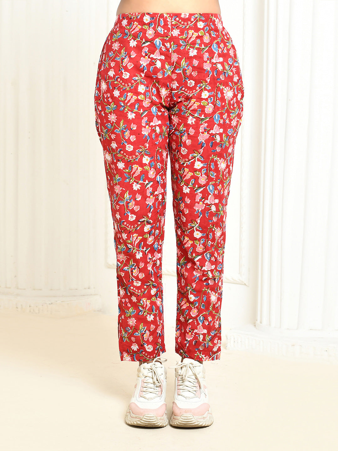 Aesica Handprinted block printed Cotton Pant-2
