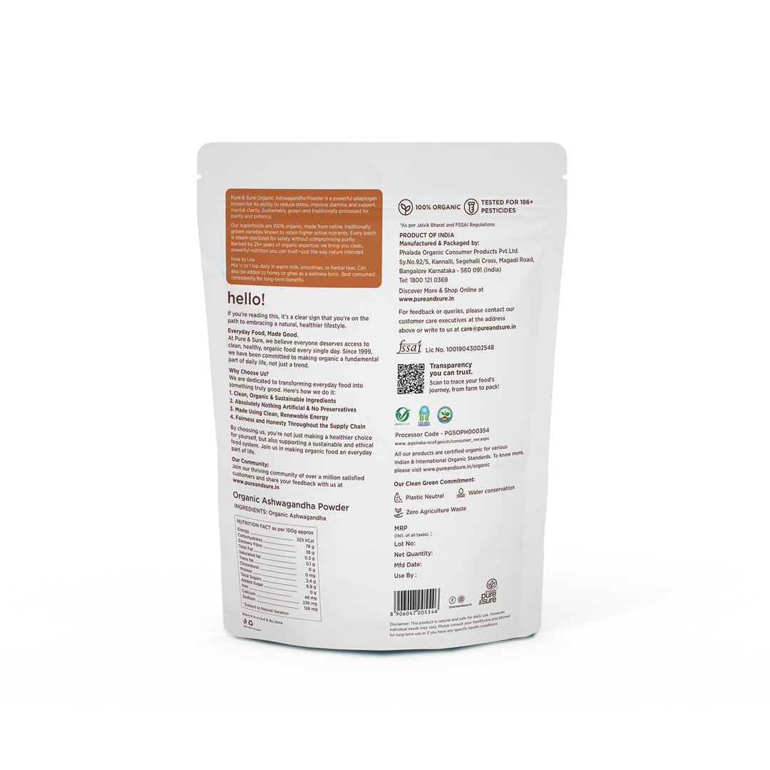 Ashwagandha Powder Back