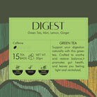 Ginger Mint Tea Bags | Digest Green Tea - 15 Count - CELESTE