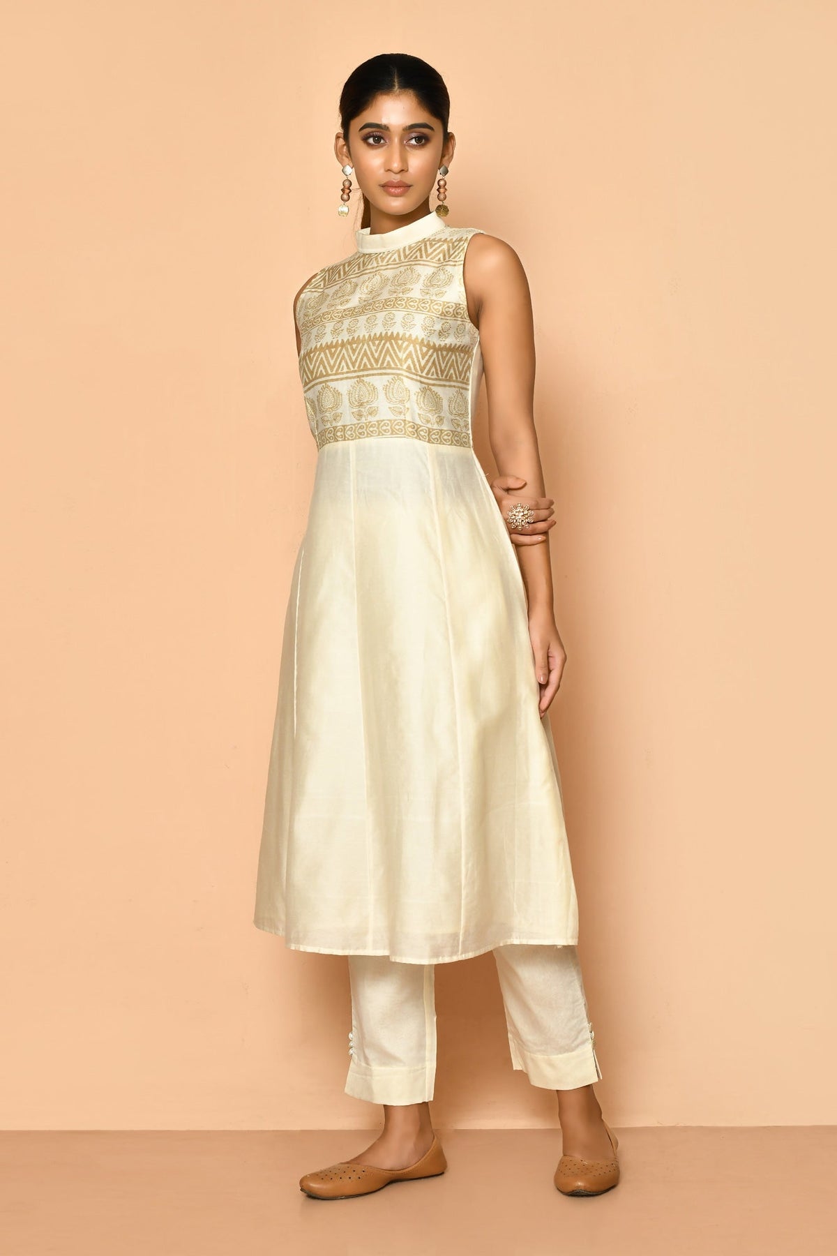 Ayoola pure silk halter neck kurta set for women