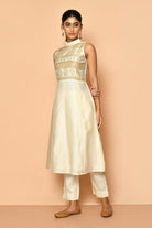Ayoola pure silk halter neck kurta set for women