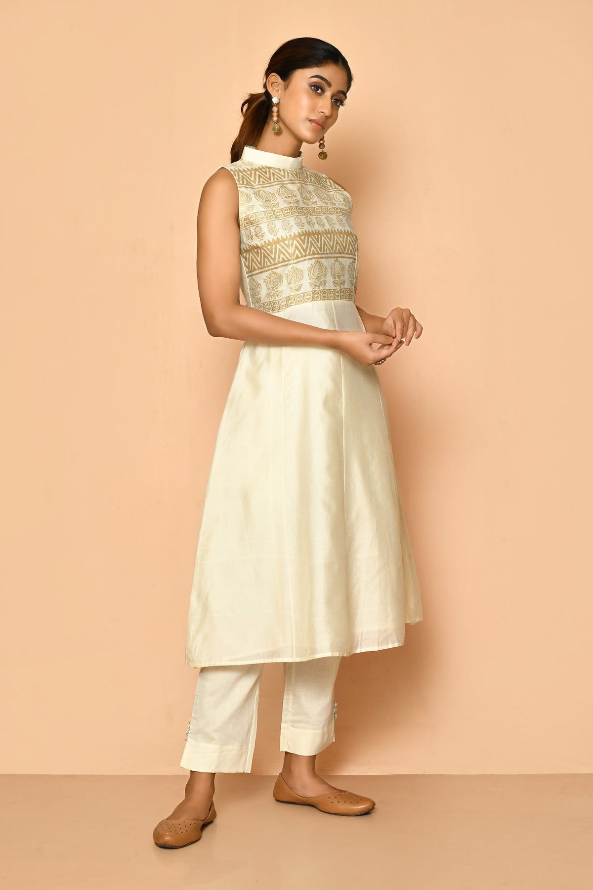 Ayoola silk handloom kurta set for women
