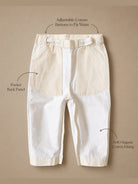 Positano Pants back view showing back pocket and elastic drawstring waistband