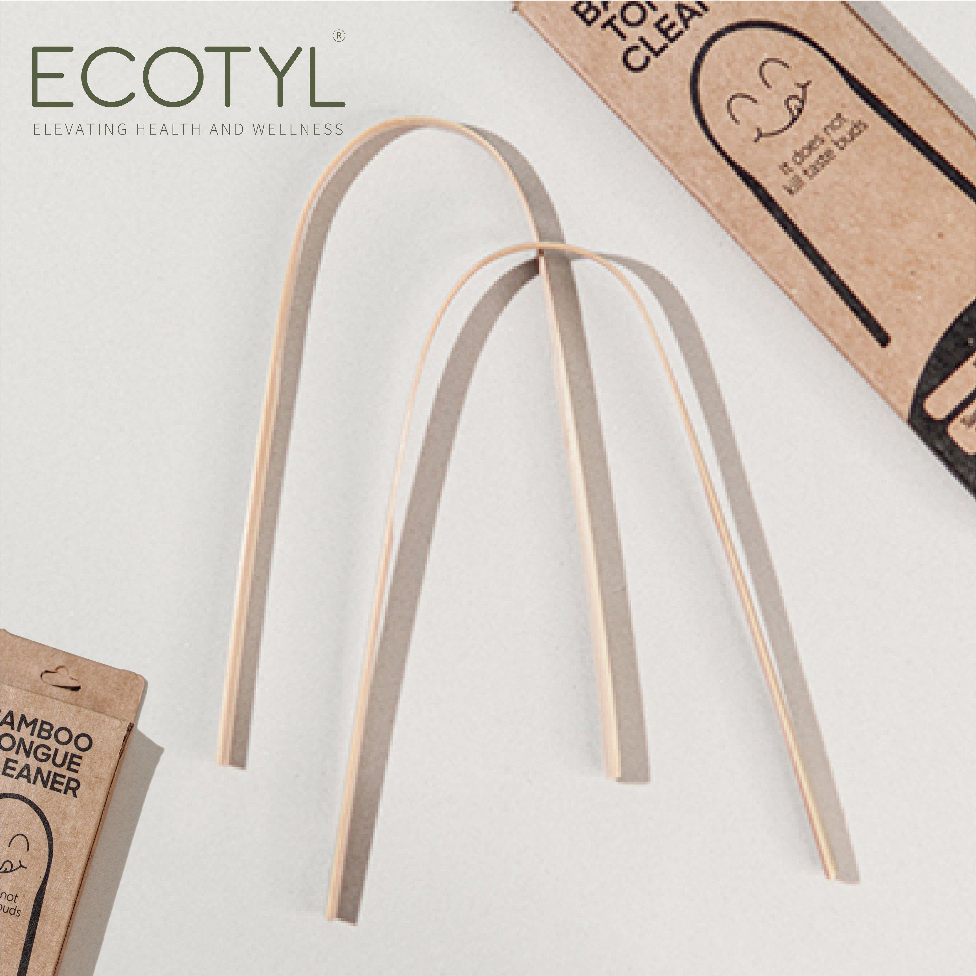 Bamboo Tongue Cleaner - Set of 2 - Ecotyl - 100% Organic I Sustainable