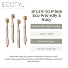 Ultra Soft Bamboo Tooth Brush - Set of 4 - Ecotyl - 100% Organic I Sustainable