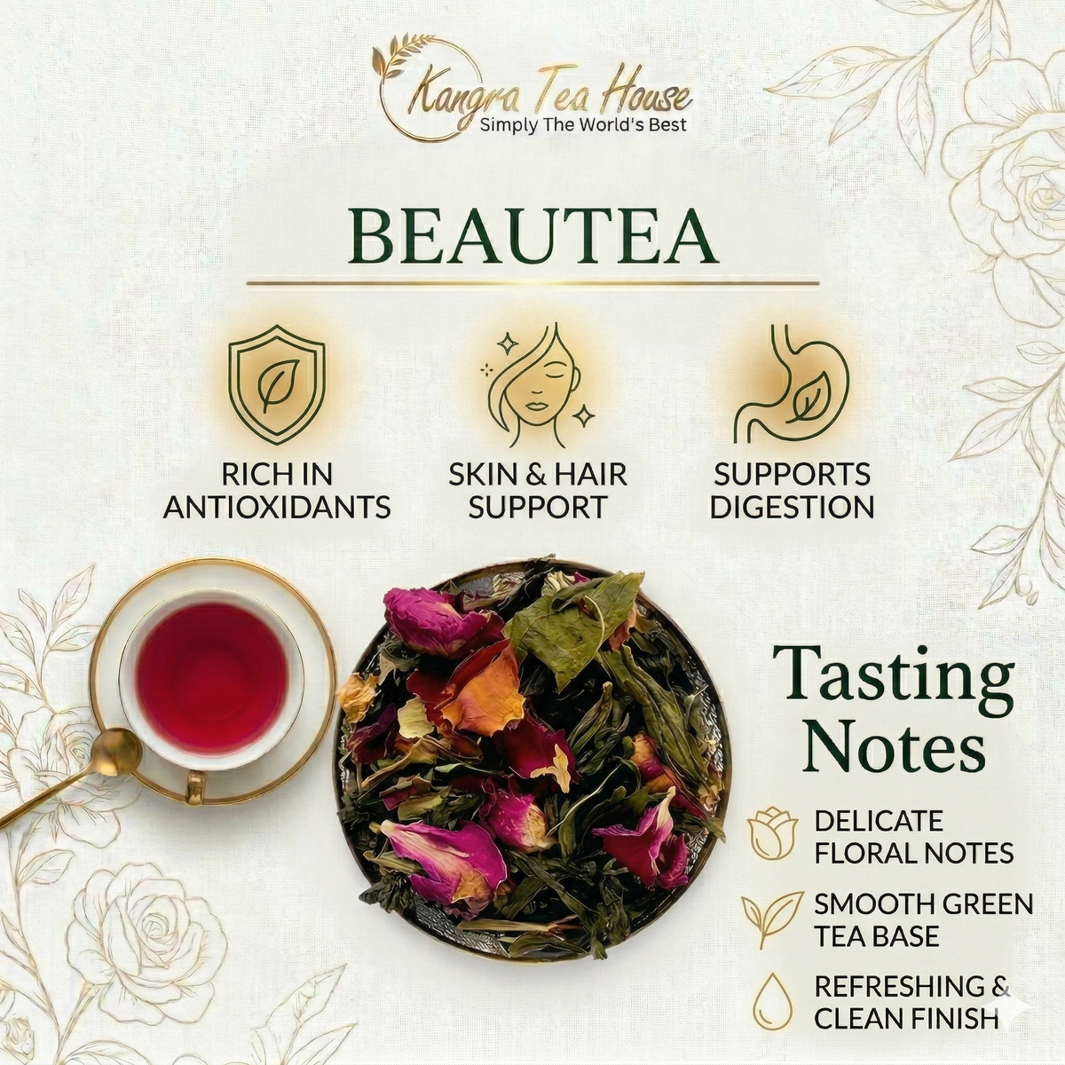 Health benefits of hibiscus rose green tea – BeauTEA – Kangra Tea House