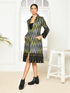 women's Bia Handloom Black Trench coat 
