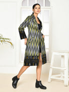 Bia Handloom Black Oversized coat for women-4