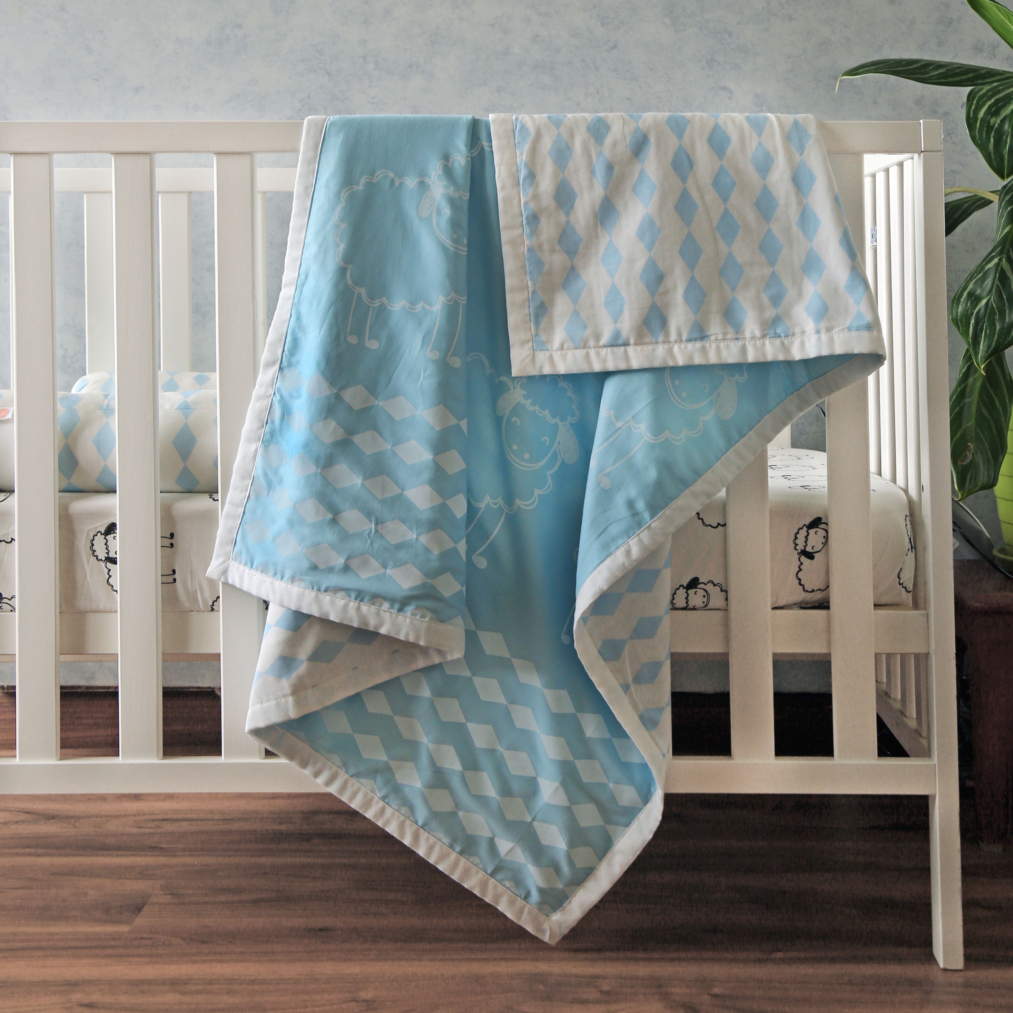 Soft Organic baby blanket - Oranges and Lemons