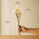 Coastal Bloom Blue & White Porcelain Vase with Dried Flowers | Home Décor - https://artecasa.in/