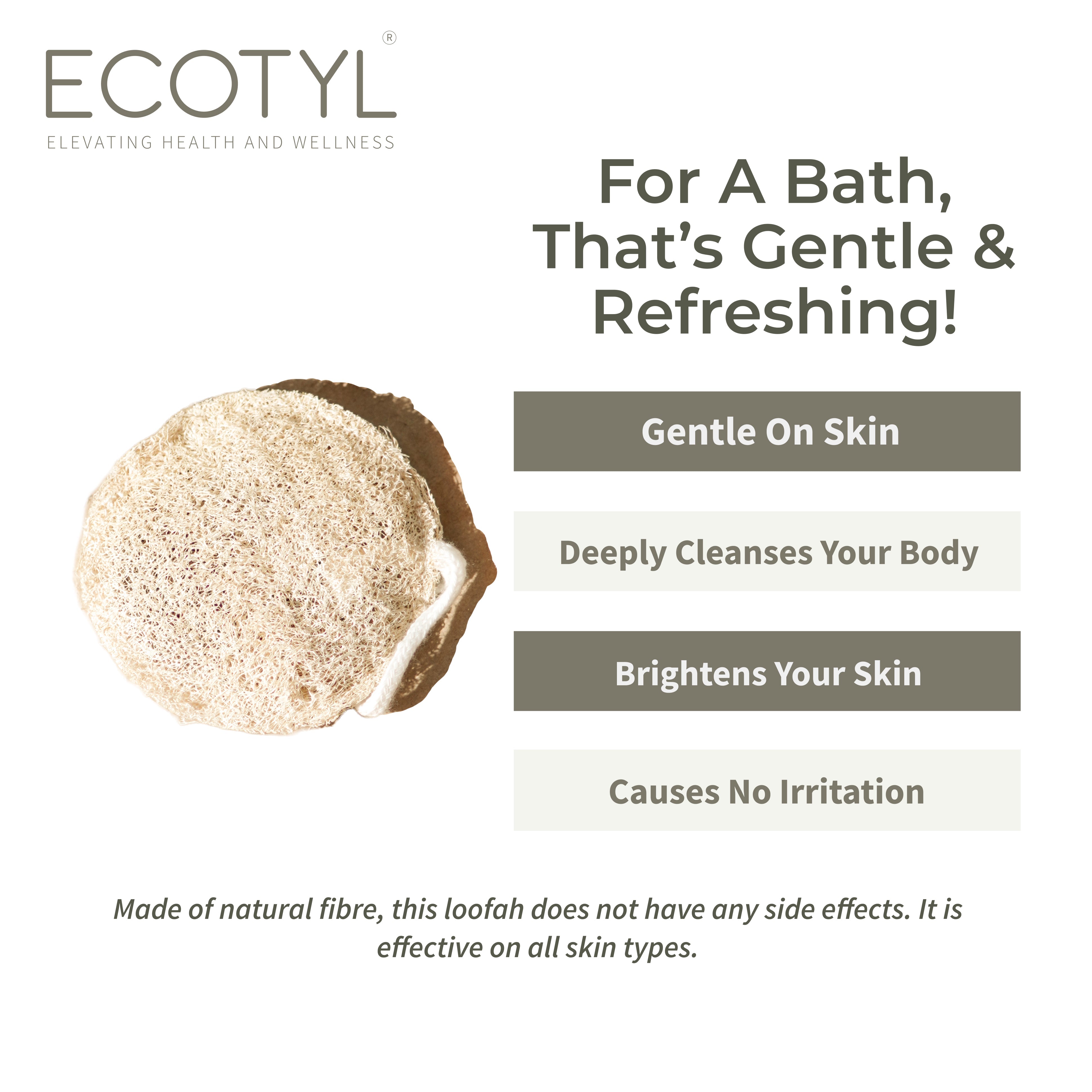 Natural Body Loofah - Set of 2 - Ecotyl - 100% Organic I Sustainable