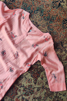 Applique-and Sujani Peach Kurti for women-bihart