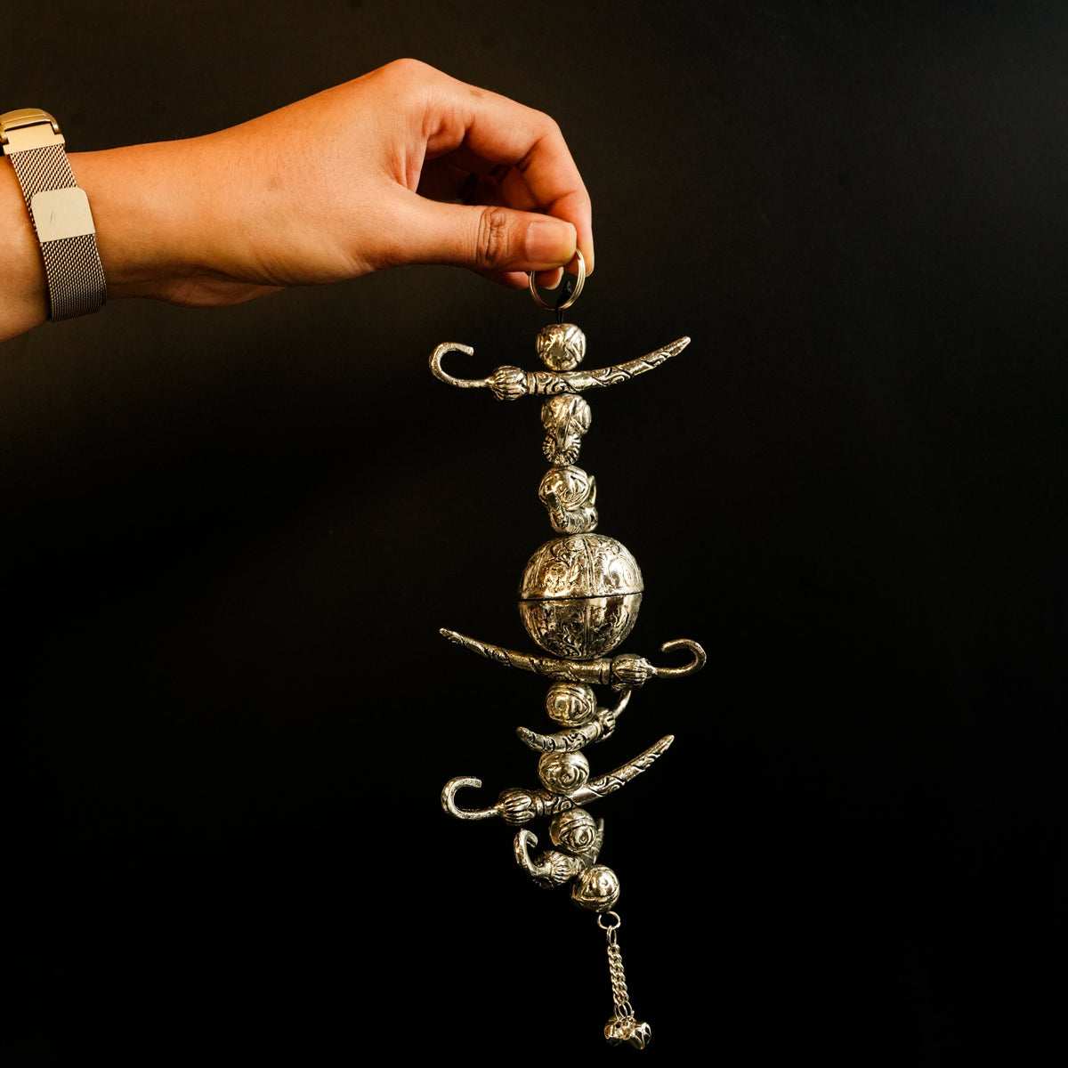 German Silver Nazar Battu(7 Chillies &1 Lemon) - https://artecasa.in/