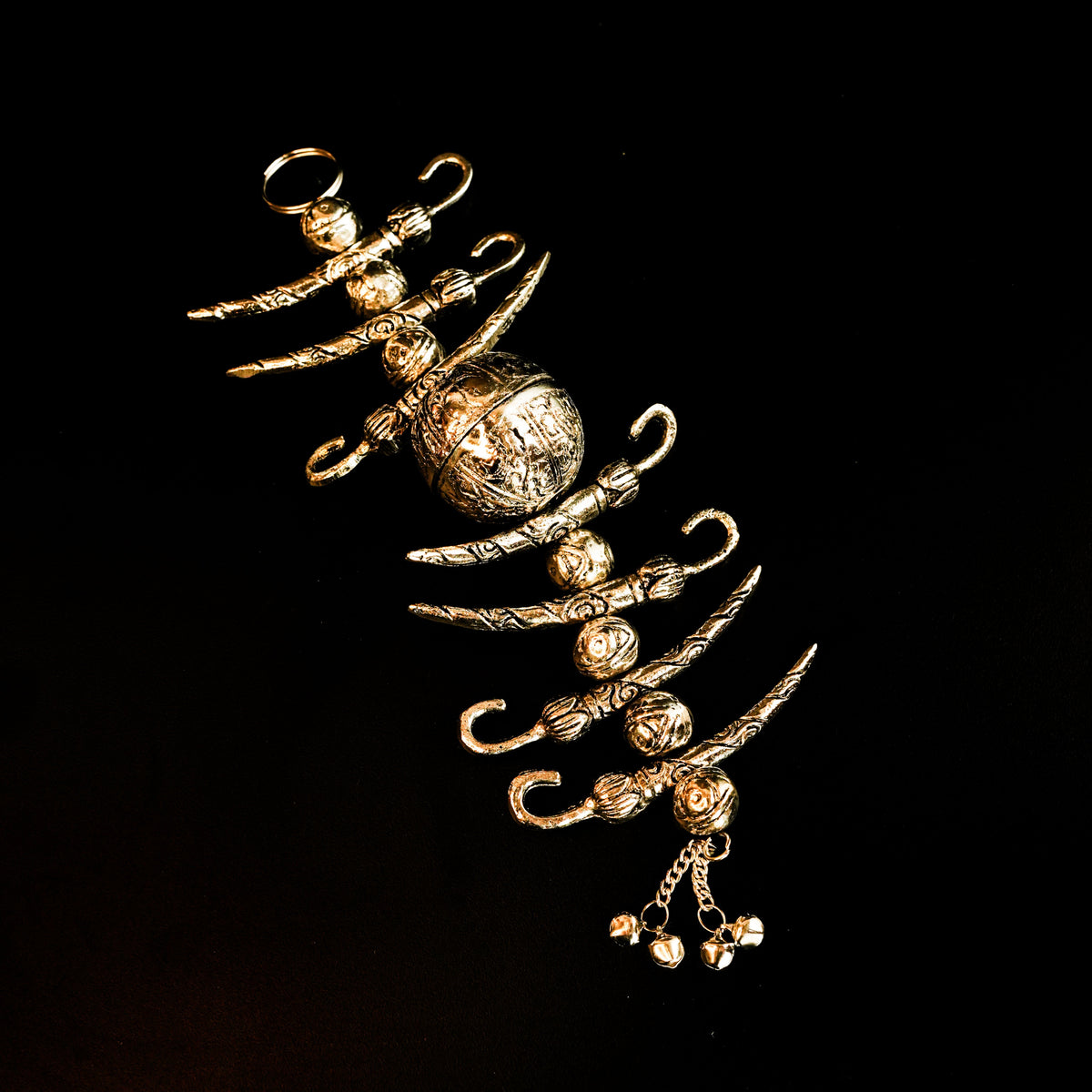 German Silver Nazar Battu(7 Chillies &1 Lemon) - https://artecasa.in/