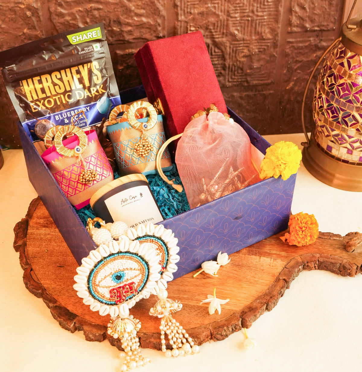 Blissful Silver Basket Diwali Hamper - https://artecasa.in/