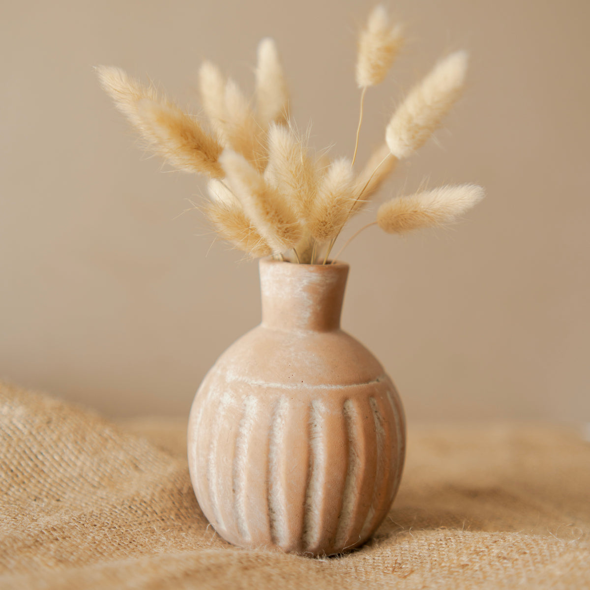 Rustic Porcelain Vase | Aesthetic Handmade Look Decorative Vase for Home Decor & Living Room – ArteCasa - https://artecasa.in/