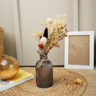 Ocean Crest Black Glass Vase with Dried Flowers | Modern Home Décor - https://artecasa.in/