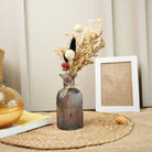 Ocean Crest Black Glass Vase with Dried Flowers | Modern Home Décor - https://artecasa.in/