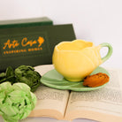 Tulip charm cup saucer-Yellow - https://artecasa.in/