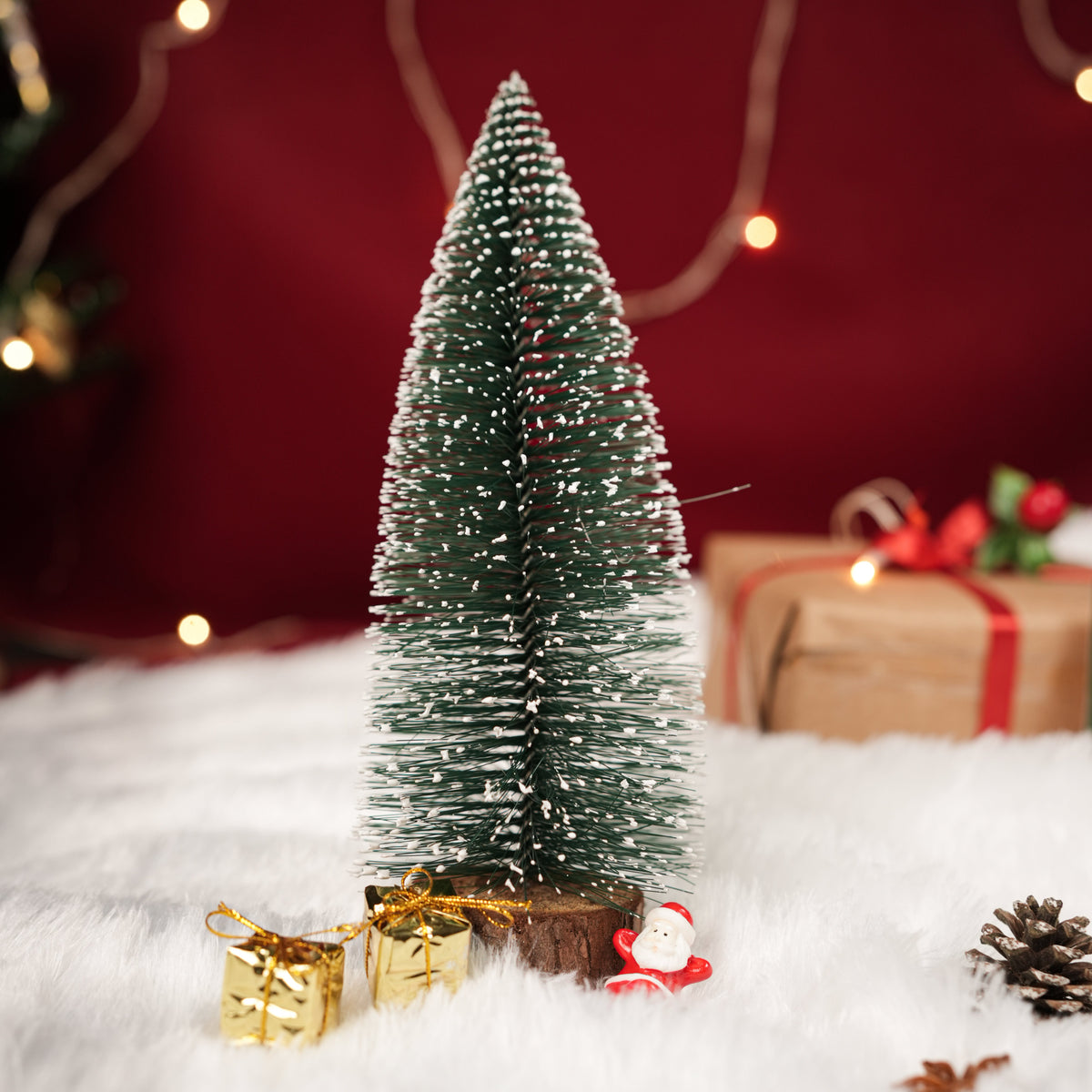 Mini Pine Tree Decor – Artificial Christmas Pine Tree for Home Decor | Small Tabletop Evergreen Tree for Festive & Year-Round Styling (Set of 1) - https://artecasa.in/
