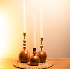 Wood and Metal Harmony candle holder - https://artecasa.in/