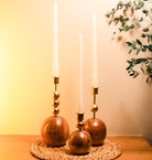 Wood and Metal Harmony candle holder - https://artecasa.in/