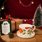 Citrus Delight Cup & Saucer Set – Orange Coffee Cup with Saucer - https://artecasa.in/