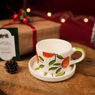 Citrus Delight Cup & Saucer Set – Orange Coffee Cup with Saucer - https://artecasa.in/