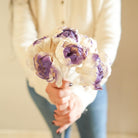 Dual shade sola peony-Purple and white - https://artecasa.in/