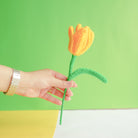 onion vase with yellow crochet tulip - https://artecasa.in/