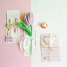 Handcrafted Tulip crochet Rakhi hamper (Light Purple) - https://artecasa.in/