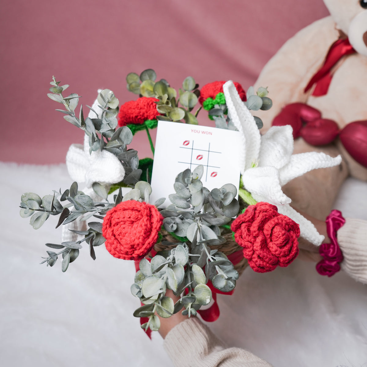 Rustic Romance Bamboo Basket – Handcrafted Floral Gift Hamper | ArteCasa - https://artecasa.in/