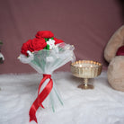Radiant Red Rose Bloom – Handcrafted Crochet  with LED Glow | ArteCasa - https://artecasa.in/