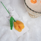 Handcrafted Tulip Crochet – Yellow Forever Flower | ArteCasa - https://artecasa.in/