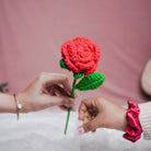 Handcrafted Red Crochet Rose – Forever Flower Décor | ArteCasa - https://artecasa.in/