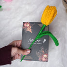 Handcrafted Tulip Crochet – Yellow Forever Flower | ArteCasa - https://artecasa.in/