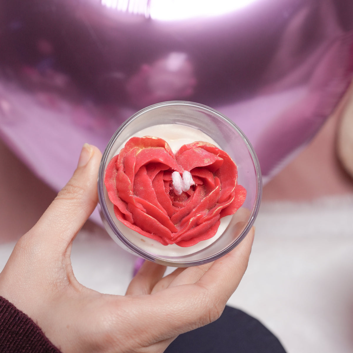 ruby heart candle romantic valentine gift by artecasa