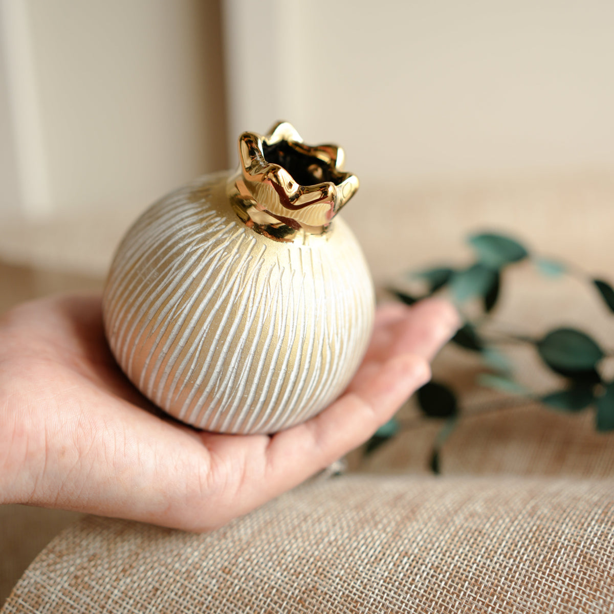 Pomegranate Jewel Vase Small | Luxury Decor – ArteCasa - https://artecasa.in/