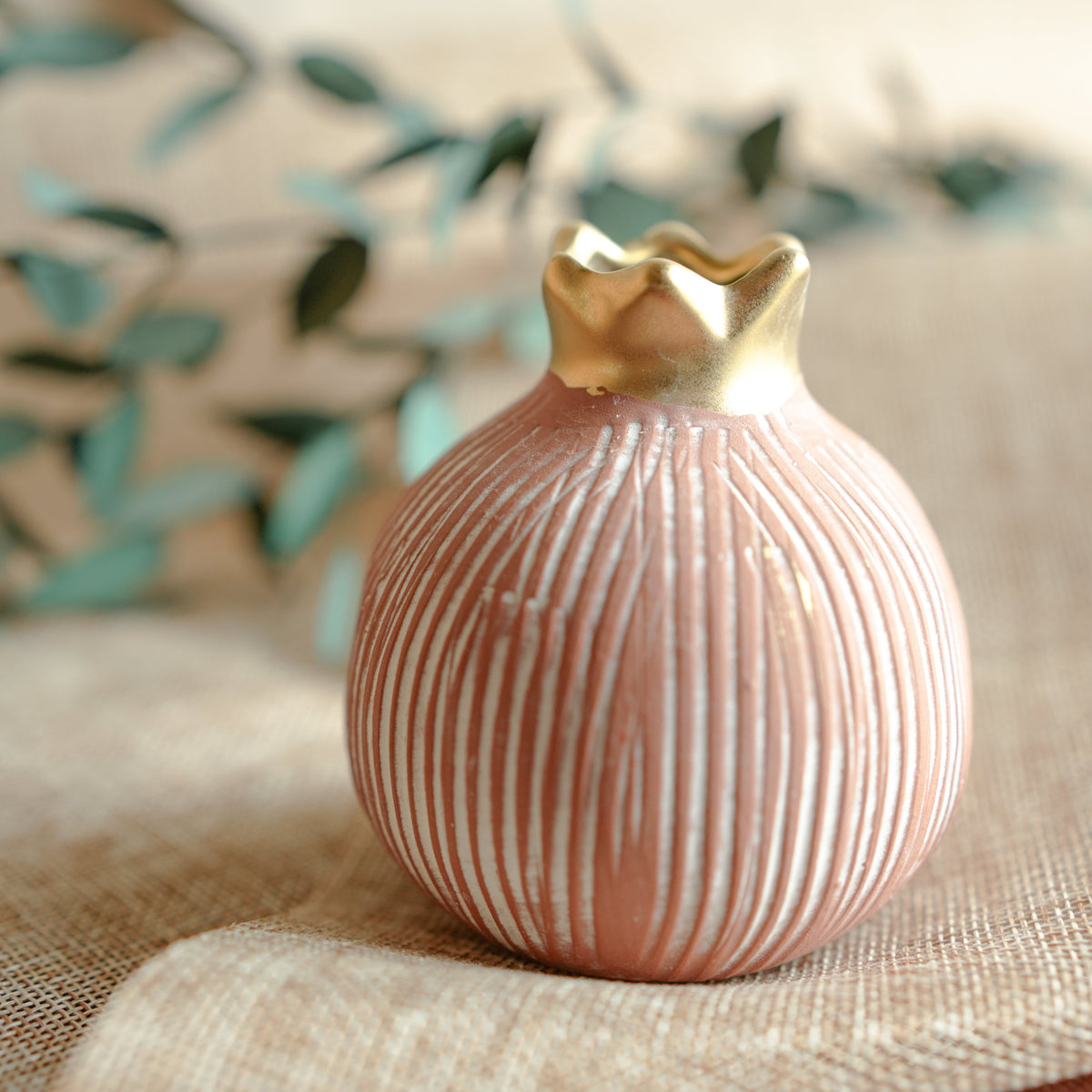 Pomegranate Jewel Vase Medium | Luxury Decor – ArteCasa - https://artecasa.in/