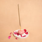 HeartGlow Agarbati Stand | Heart Shaped Ceramic Incense Holder - https://artecasa.in/