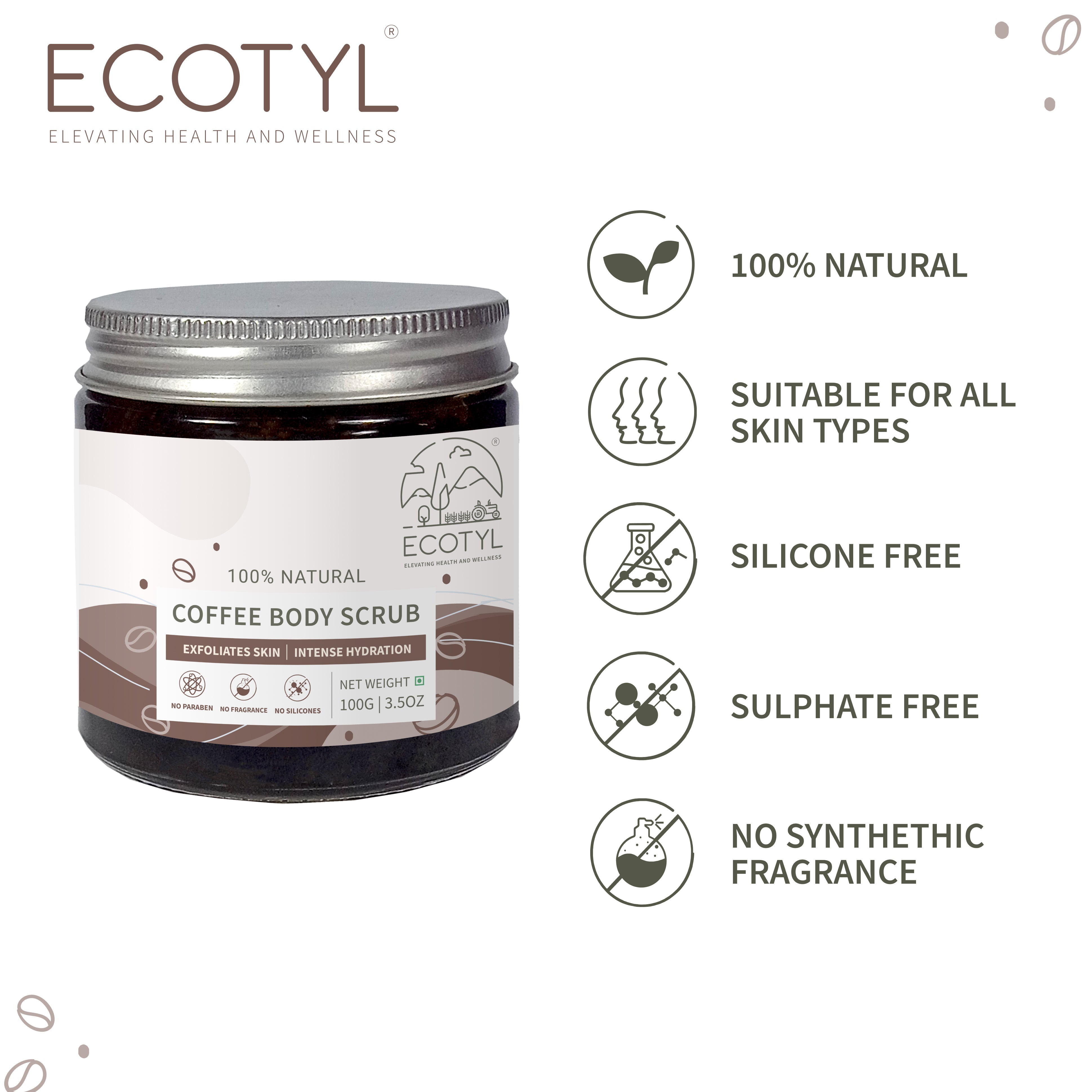 Coffee Body Scrub - Ecotyl - 100% Organic I Sustainable