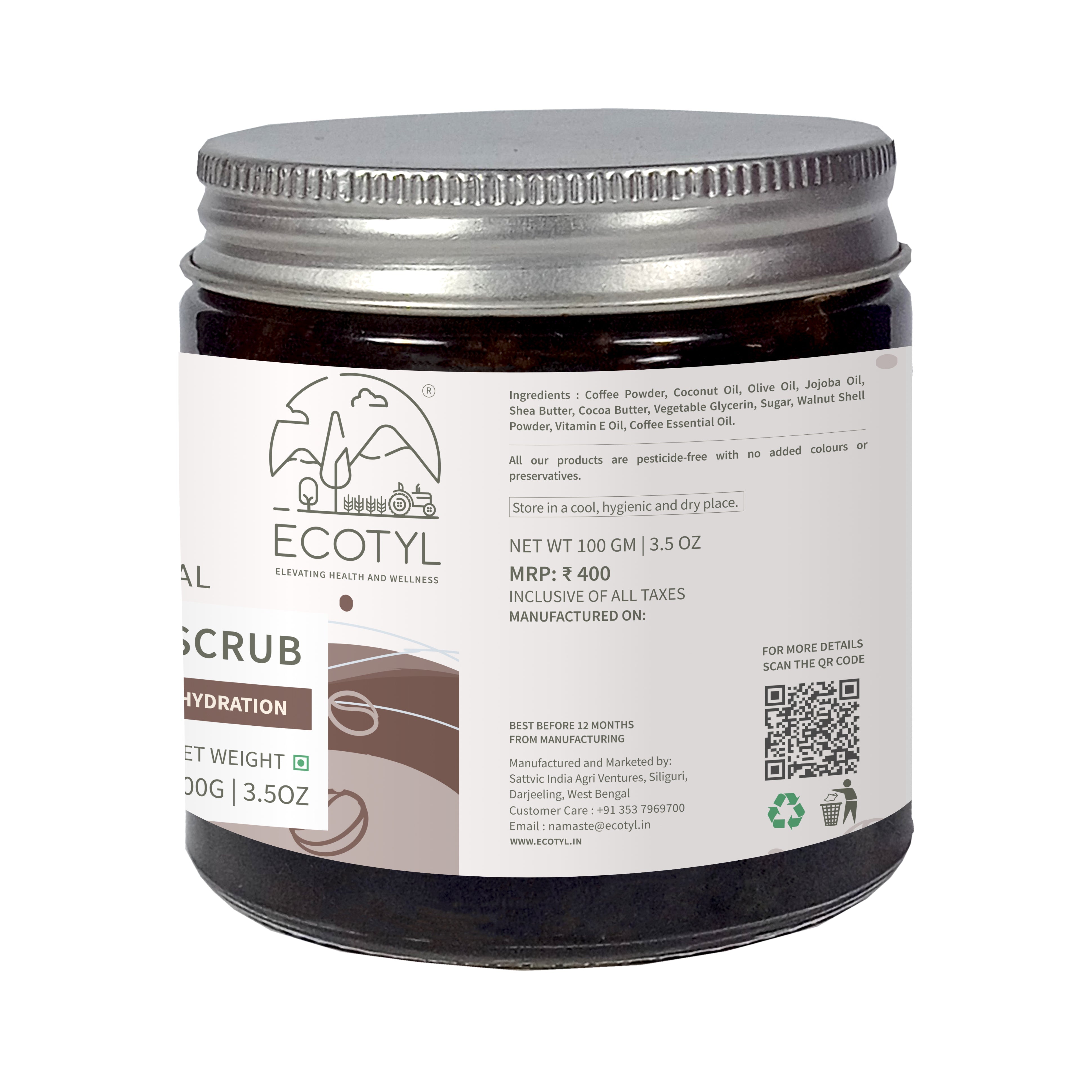 Coffee Body Scrub - Ecotyl - 100% Organic I Sustainable