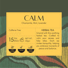 Chamomile Lavender Herbal Tea Bags | Calm - 15 Count - CELESTE