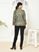 Cara Ikkat cotton printed jackets for women-1