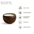 Coconut Shell Candle - Patchouli & Rosewood - Ecotyl - 100% Organic I Sustainable