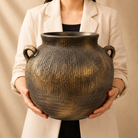 Noir Gold Heritage Matka Vase - https://artecasa.in/
