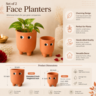 Amber Muse Face Planter Set of 2 - https://artecasa.in/