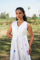 Rreet Hand-Embroidered Midi Dress – hand-embroidered 100% cotton – RASRA MAI